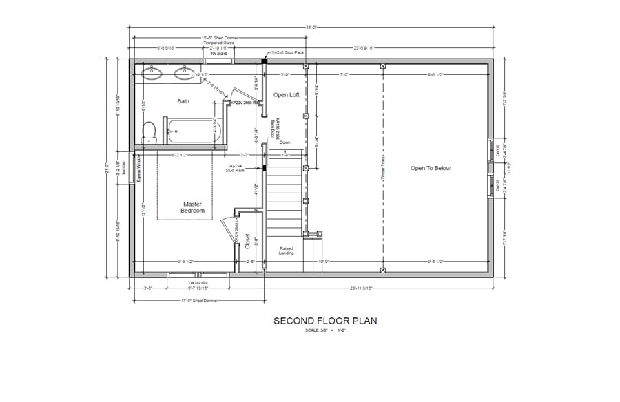 adirondack style Floor 2 - Coventry Log Homes