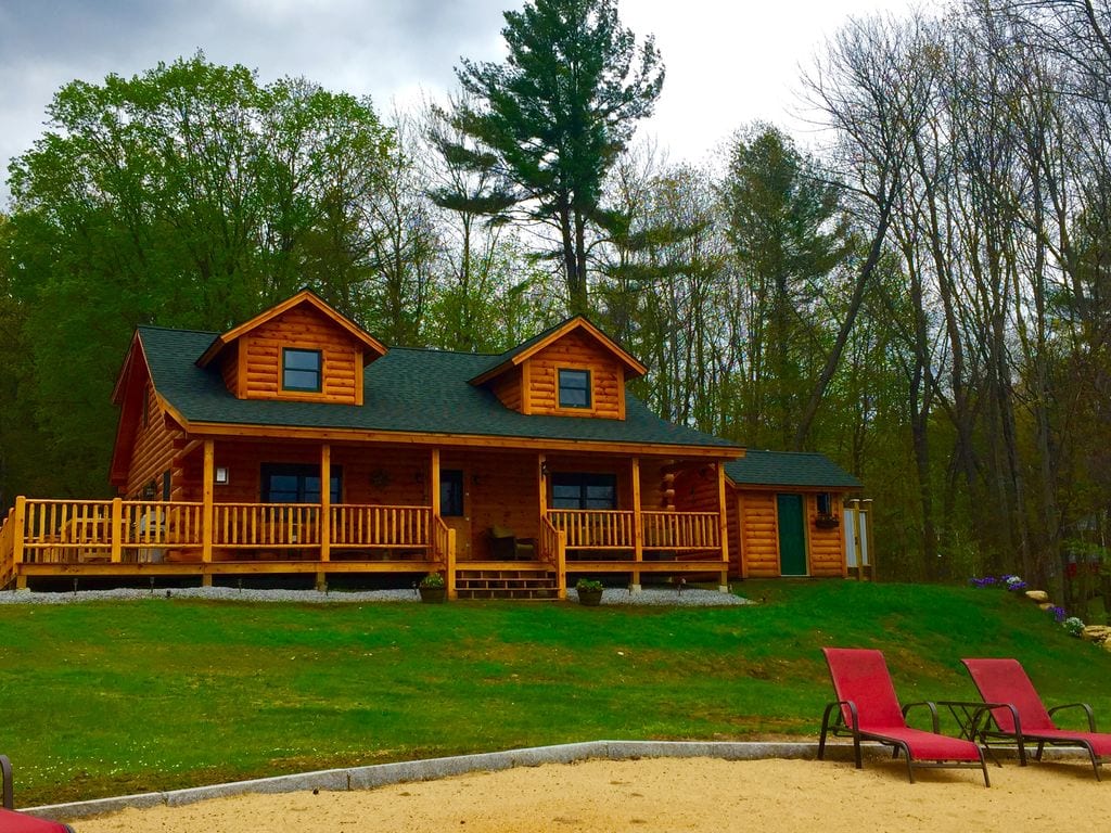 cabin rental log cabin lake winnisquam - Coventry Log Homes