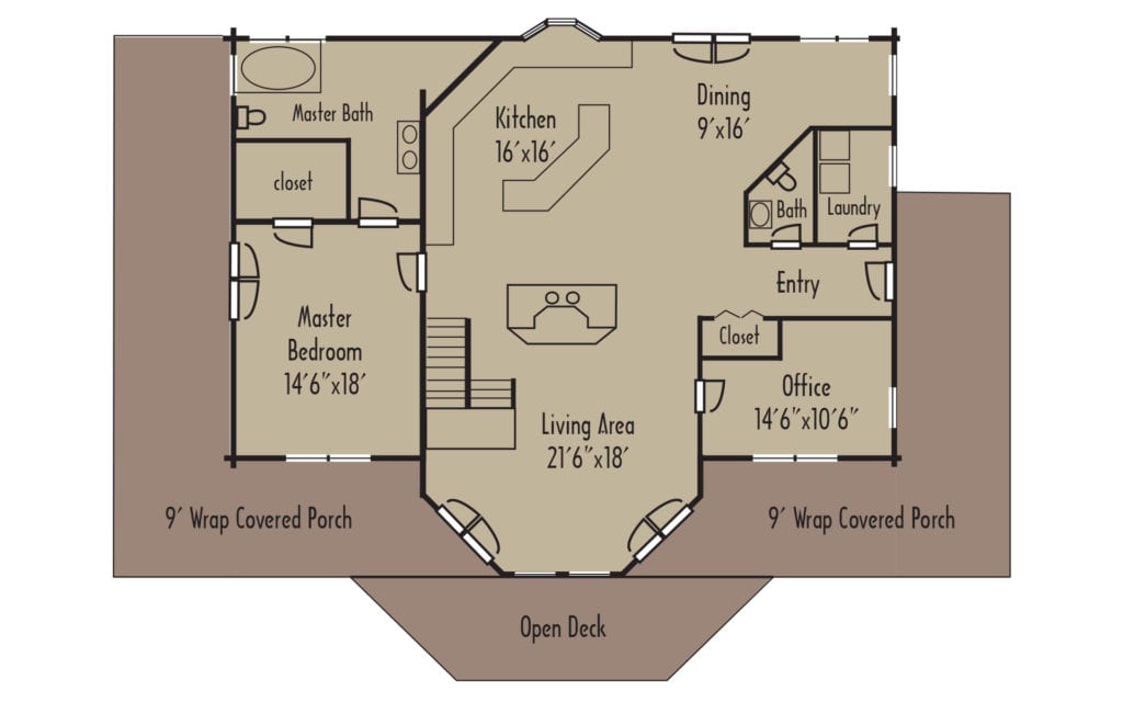 Craftsman Bowman 1stFloorH Craftsman Bowman 1stFloorH - Coventry Log Homes