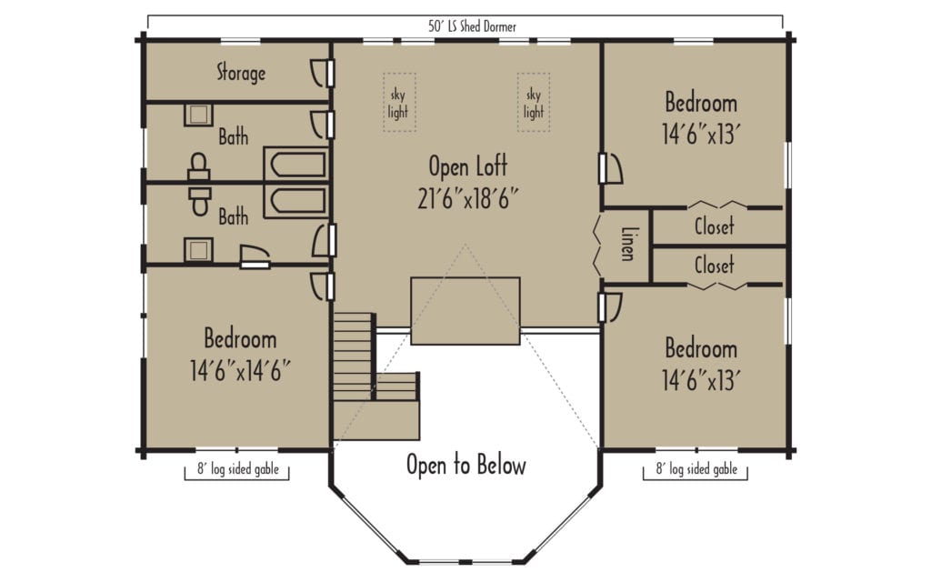 Craftsman Bowman 2ndFloorH Craftsman Bowman 2ndFloorH - Coventry Log Homes