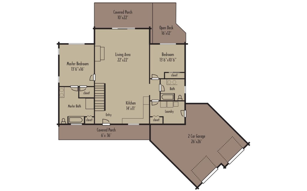 Craftsman Jackson 1stFloorH Craftsman Jackson 1stFloorH - Coventry Log Homes