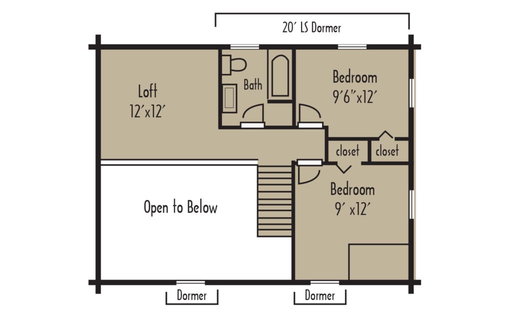 Craftsman Mansfield 2ndFloorH Craftsman Mansfield 2ndFloorH - Coventry Log Homes