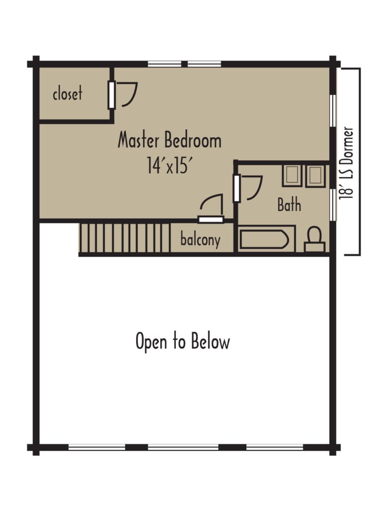 Craftsman Skyline 2ndFloor - Coventry Log Homes