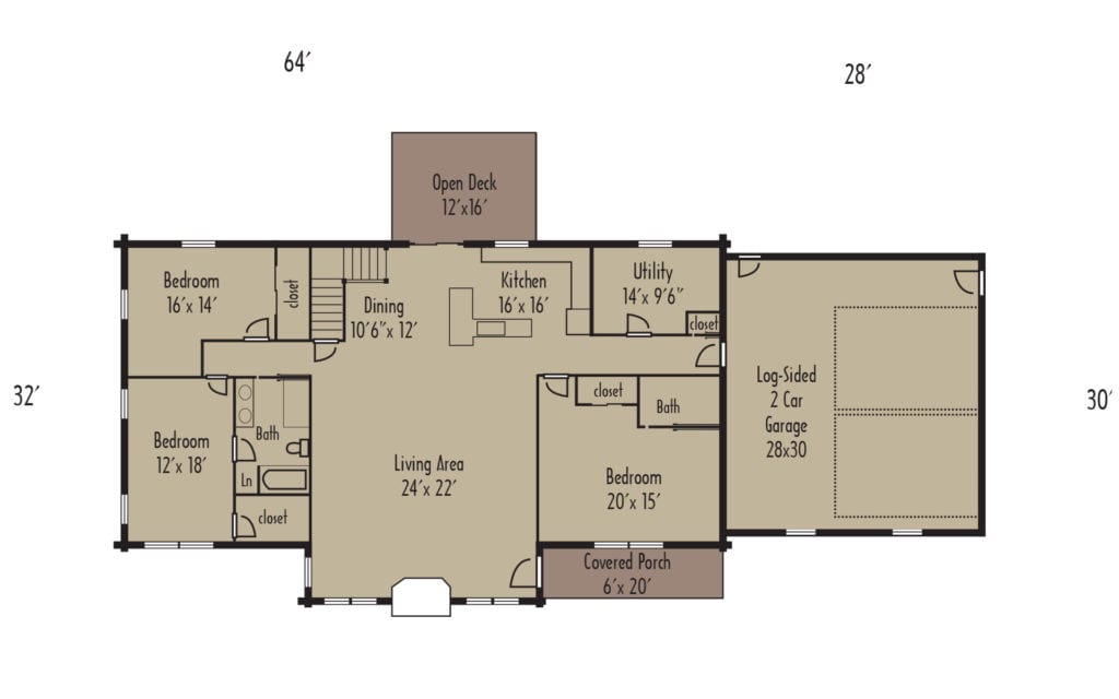 Craftsman Sunapee 1stFloorH - Coventry Log Homes
