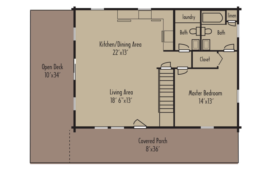 FloorplanFirstFloor 1 - Coventry Log Homes