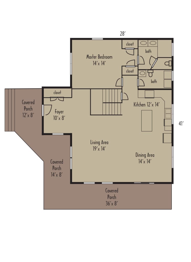 Timber Frame Birchwood 1stFloor Timber Frame Birchwood 1stFloor - Coventry Log Homes