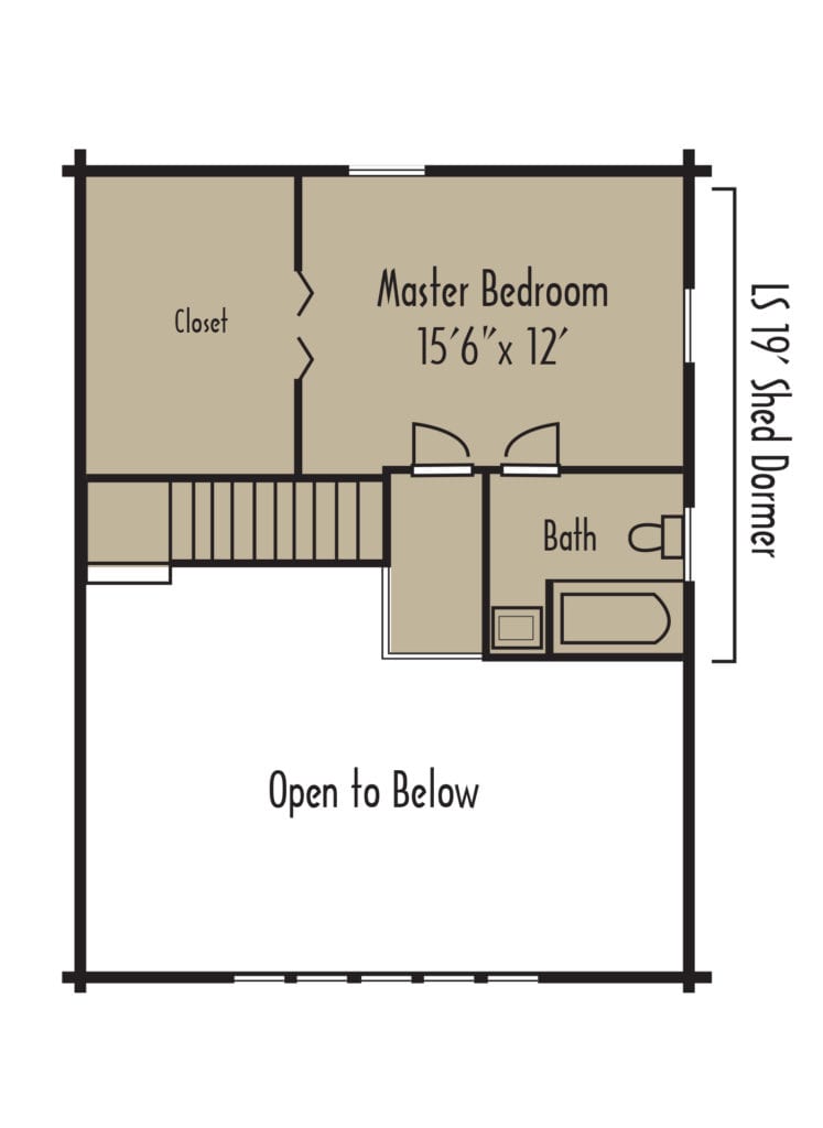 Tradesman Ascutney 2ndFloor - Coventry Log Homes