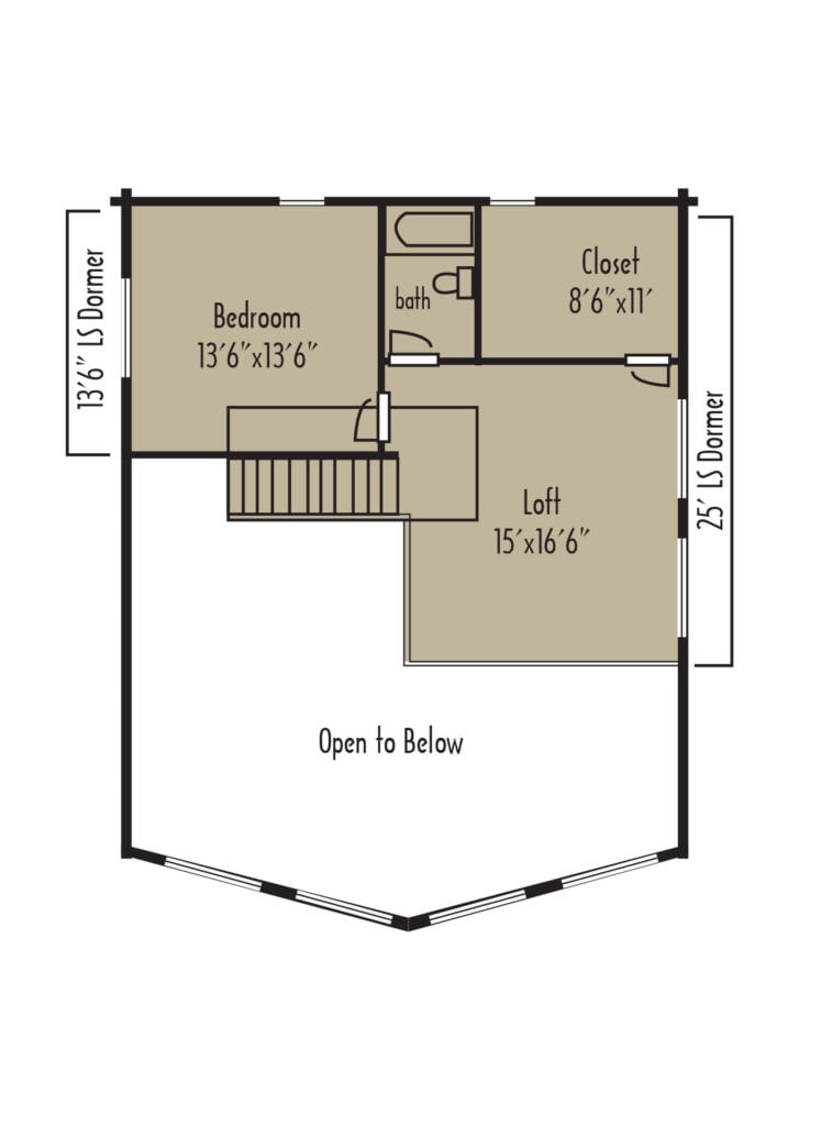 Tradesman Aspen 2ndFloor - Coventry Log Homes