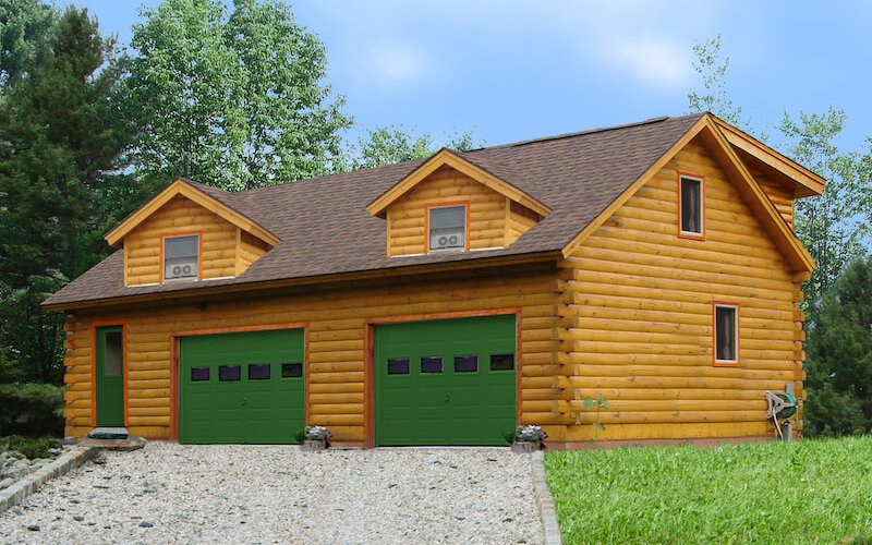 Tradesman Garage Apartment Composite - Coventry Log Homes