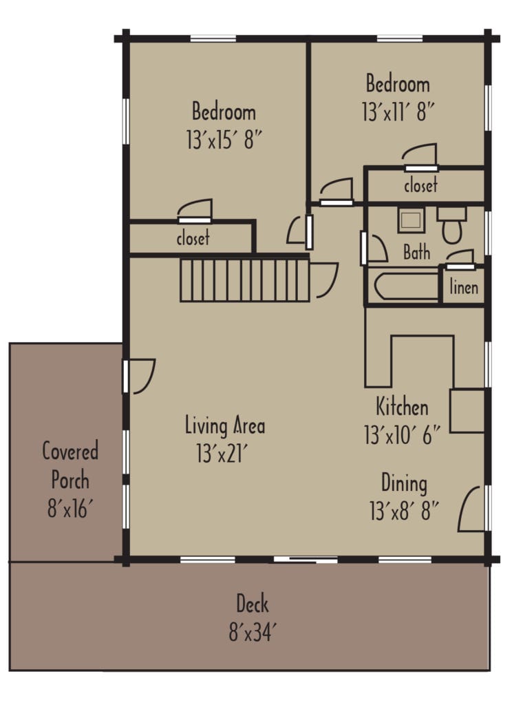 Tradesman OakRidge 1stFloor - Coventry Log Homes