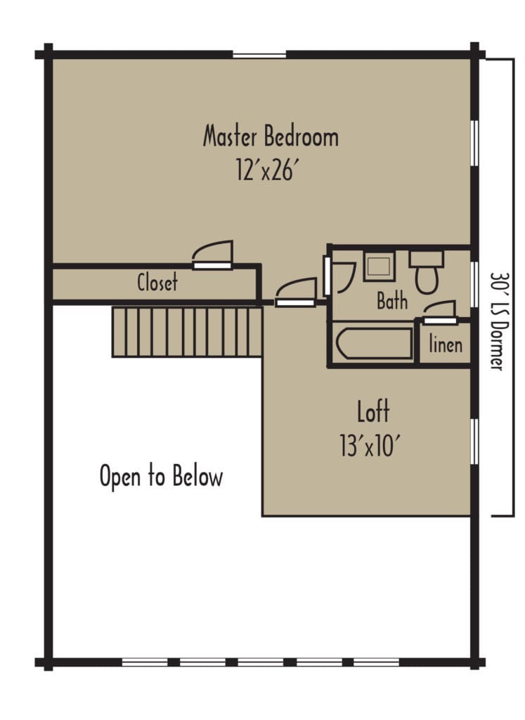 Tradesman OakRidge 2ndFloor - Coventry Log Homes