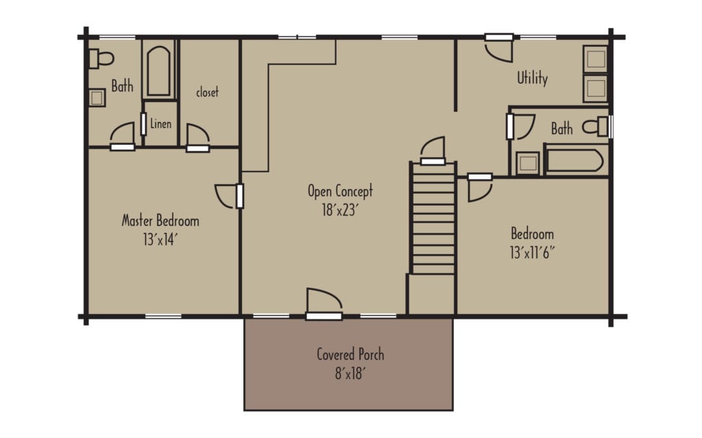 Tradesman Stoney Creek 1stFloorH - Coventry Log Homes