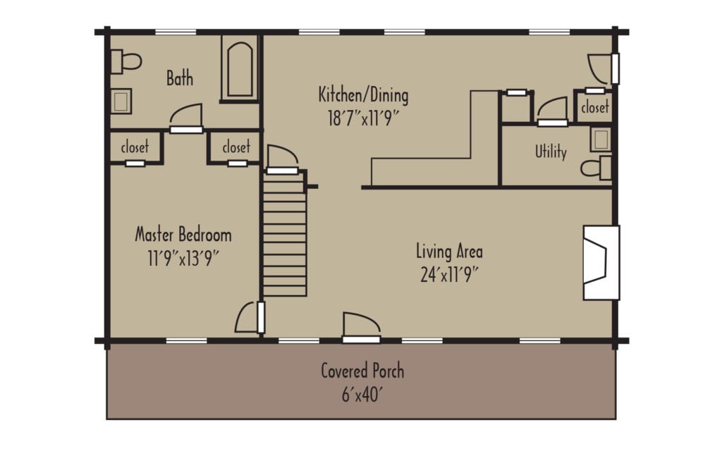 Tradesman Wyoming 1stFloorH - Coventry Log Homes